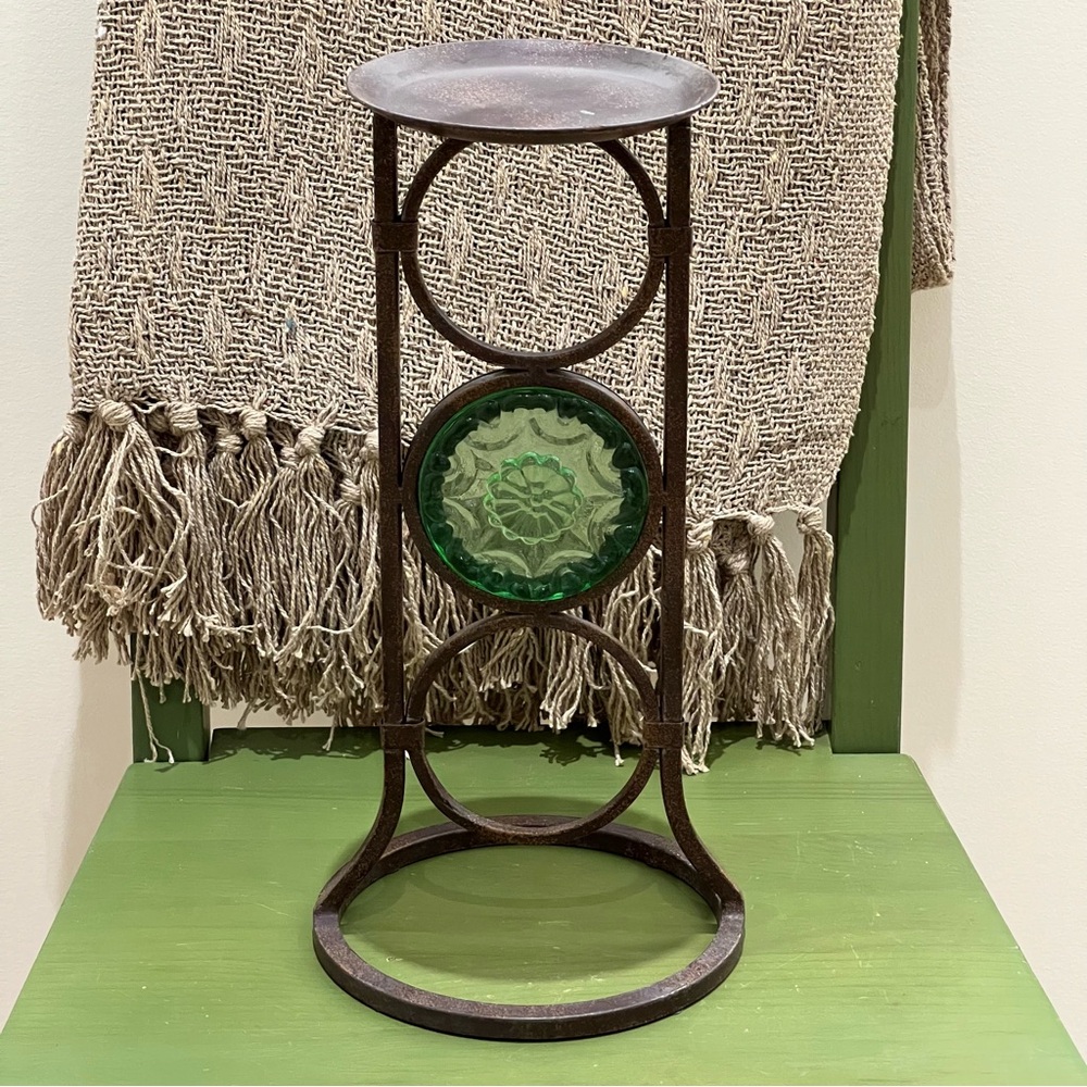 Vintage PartyLite La Rosetta Bronze Pillar Candle Holder